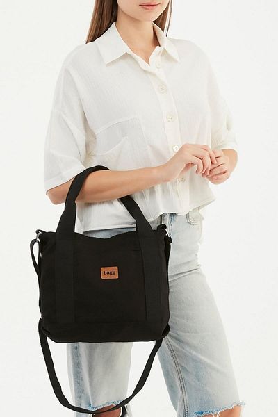 Bagg Canvas Bag - Black, Front Pocket, Sw Model