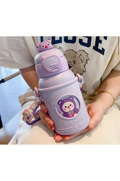 CNSZ Stainless Steel Water Bottle - Children's Bottle 500ml (Purple)
