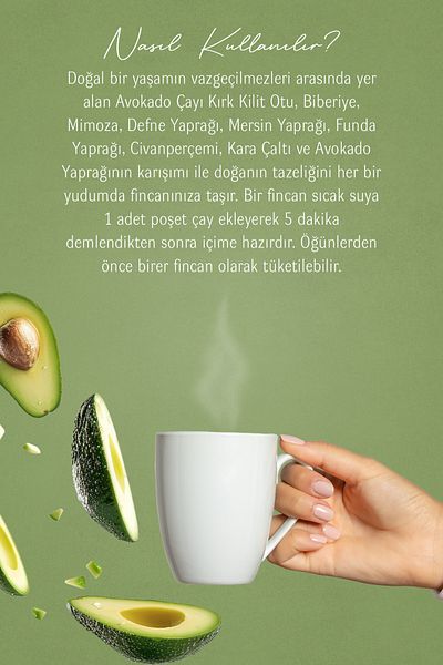 Mecitefendi Avocado Leaf Tea Filtered Bag 40 pcs