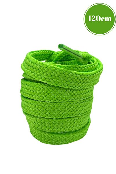 Mag Shoes Care Green Flat Plain Sports Shoelaces. 120cm. 1 Pair. 2 Pieces.