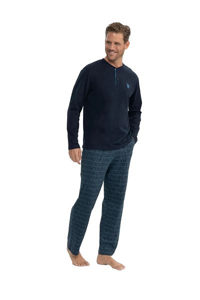 U.S. Polo Assn. Αδειοδότηση US POLO ΒΑΜΒΑΚΙ ΣΦΟΥΡΑ ΚΟΛΑΡ ΕΞΩ ΚΑΚΟΣ ΜΕ ΣΧΕΔΙΟ ΜΑΚΡΥΜΑΝΙΚΗ ΑΝΔΡΙΚΗ ΠΙΤΖΑΜΑ