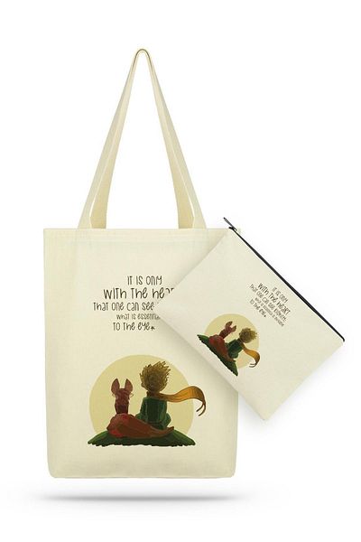 Çınar Bez Çanta Πακέτο Little Prince Canvas υφασμάτινη τσάντα