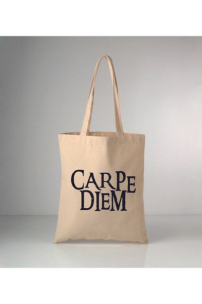 GİFTORA Carpe Diem Printed Raw Cloth Shoulder Bag