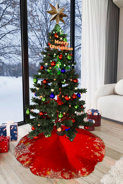 Viva Home Червона новорічна ялинка під покривало 68 см в діаметрі Ao02