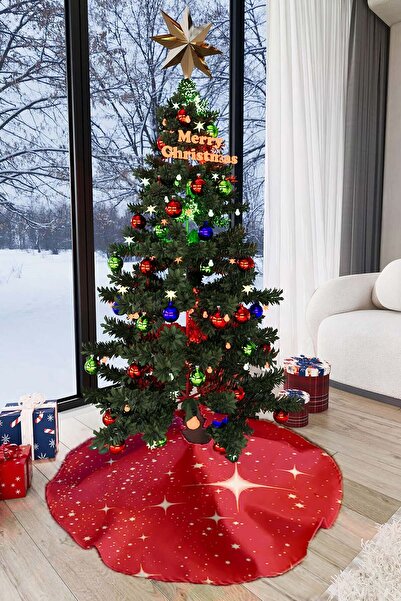 Viva Home Новорічна червона ялинка під покривало - діаметр 68 см, модель Ao17