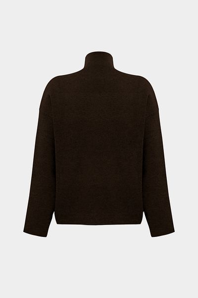 Açelya Okcu Premium Oversize Stand Collar Cotton Women's Knitwear Sweater