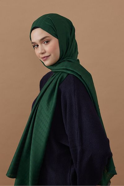 Modakaşmir Σάλι με τριγωνικό σχέδιο σειράς Soft Jacquard