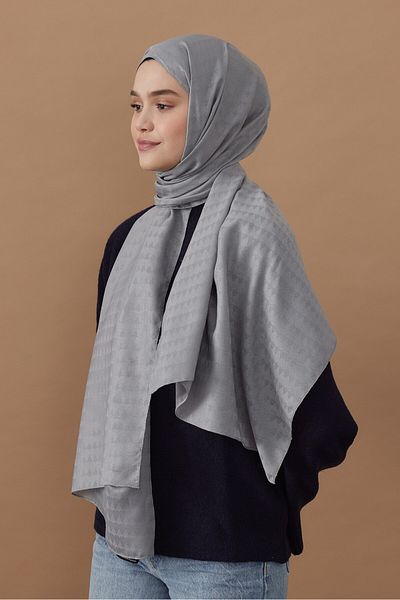 Modakaşmir Şal cu model triunghi din seria Soft Jacquard