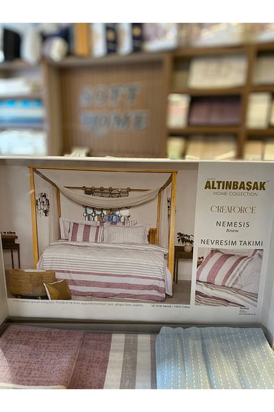 Altınbaşak 100% Cotton Nemesis Anew Single Duvet Cover Set (Towel Gift)