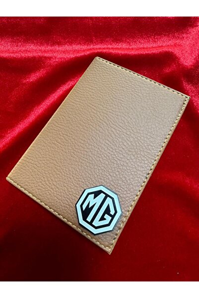 ATTA PAZARLAMA حامل ترخيص من الجلد البني الشبكي المنقوش Mg، حافظة الترخيص، محفظة الترخيص، حاوية الترخيص