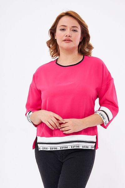 UNIQUE LADY Striped Sports Blouse