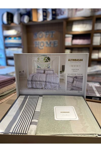 Altınbaşak Cotton Foster Shadows Single Duvet Cover Set