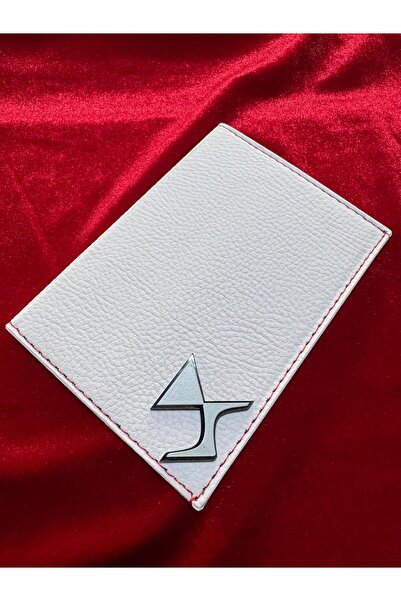 ATTA PAZARLAMA حامل ترخيص من الجلد الأبيض من زجاج شبكي منقوش، حافظة ترخيص، مح...