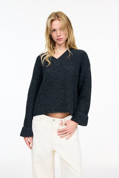 Pull & Bear Purl knit sweater