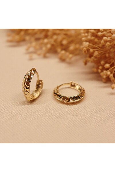 TAHAN MÜCEVHERAT Pul Desenli Halka Küpe