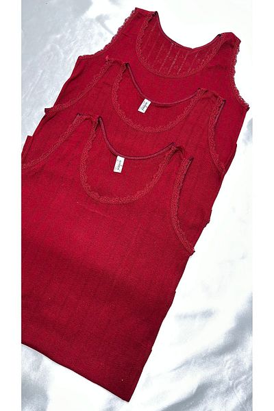 Lunamiratto Economic Pack of 3 - Jacquard Thick Straps Cotton Women's Undershirt