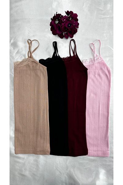 Lunamiratto Γυναικείο εσώρουχο 4 τεμαχίων Jacquard Lace - Basic με σχοινί