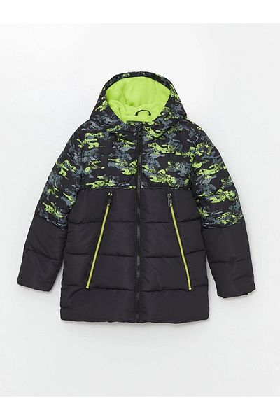 LC Waikiki Lcw Kids Black Hooded Boy Inflatable Coat