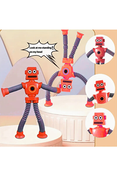 Generic Esnek Robot Oyuncak - Bükülebilir, Vakumlu Kollar ve Bacaklar ile Eğlenceli Yaratıcı Figür