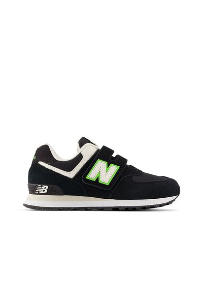 New Balance Scarpa Pv574 Kids - Black Arctic Gray Suede / Mesh Lifestyle Boots