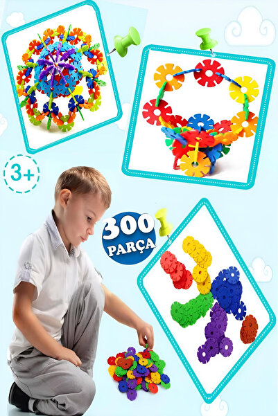 Hyd 300 Parça Yaratıcı Diskler Stem Eğitimi Uyumlu Kilitli Diskler Eğitici Oyuncak Seti