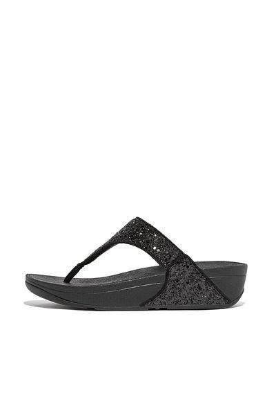 Fitflop حذاء لولو جليتر تو ثونغ - أسود لامع