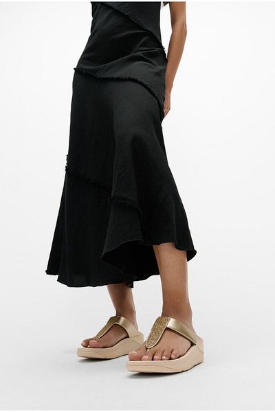 Fitflop Platino Fino Glitterdust Metallic Toe-Post Sandals