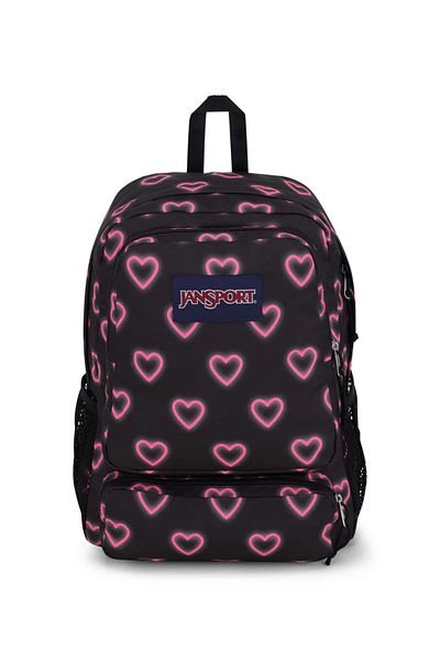 Jansport دوبلتون - قلوب سعيدة سوداء