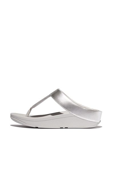 Fitflop صندل Fino Glitterdust معدني عند أصابع القدم - فضي