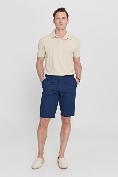 ALTINYILDIZ CLASSICS Slim Fit Slim Fit Side Pocket Seersucker Patterned Shorts