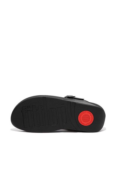 Fitflop صندل من الجلد الأسود قابل للتعديل من Lulu