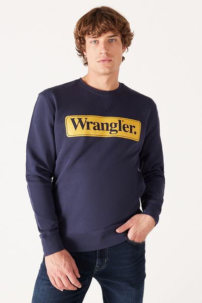 WRANGLER Men's Sweatshirt Navy Blue W6F3I3114 W6F3I3 Regular