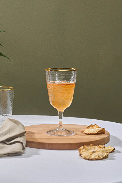 Karaca Akroma Transparent Kadeh 360 Ml Gold