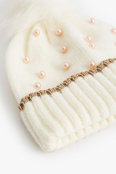 Koton Kids Bílý dívčí baret 5Wkg50014Aa