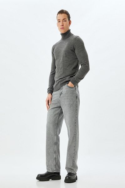 Koton Anthrazitfarbener Herrenpullover – 5WAM70017HT-Modell
