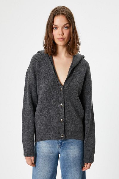 Koton 5Wal90017It Model Anthracite Women's Cardigan