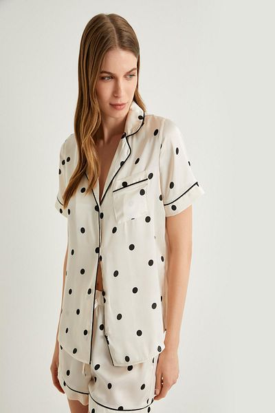 Koton Top de pijama de damă cu model negru 4SLK50074MW