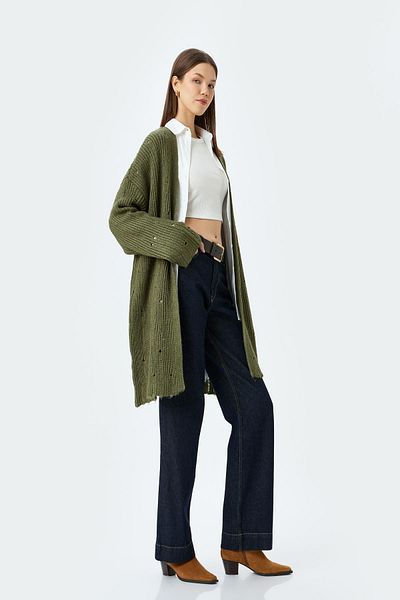 Koton 5Wal90104Ht Model Khaki Women's Cardigan
