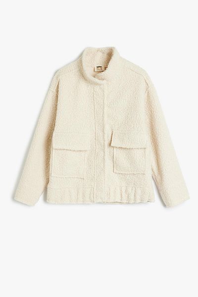 Koton Kids Ecru Girl's Jacket 5Wkg20024Aw