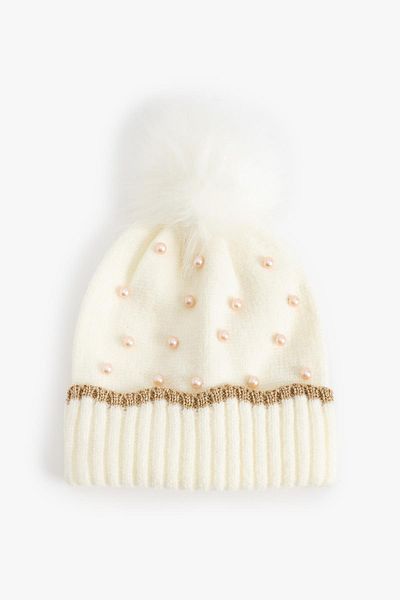 Koton Kids Bílý dívčí baret 5Wkg50014Aa