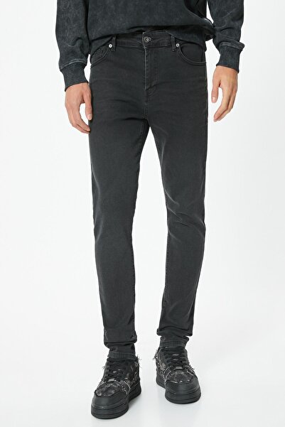 Koton Anthrazitfarbene Herrenjeans 5WAM40161ND