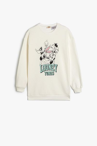 Koton Kids Girl's Ecru Sweatshirt - 5Wkg10435Ak
