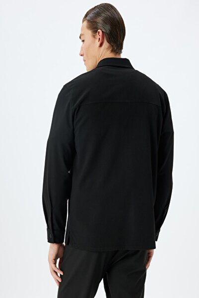 Koton Μαύρο ανδρικό πουκάμισο 5WAM60097HW