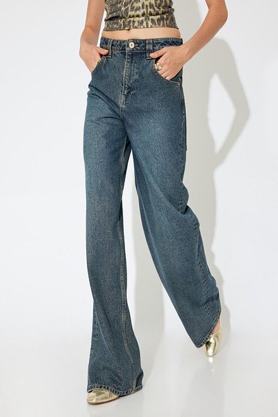 Koton Women's Dark Indigo Jeans - 5Wal40265Md
