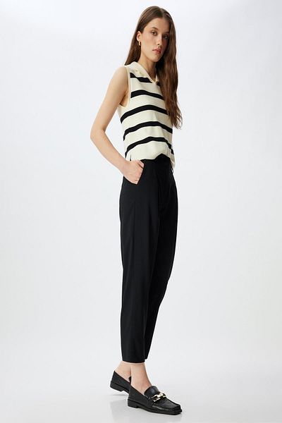 Koton Women's Black Pants 5Wak40045Pw
