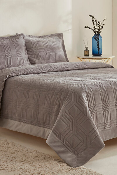 Karaca Home Sally Çift Kişilik Yatak Örtüsü Seti Gri