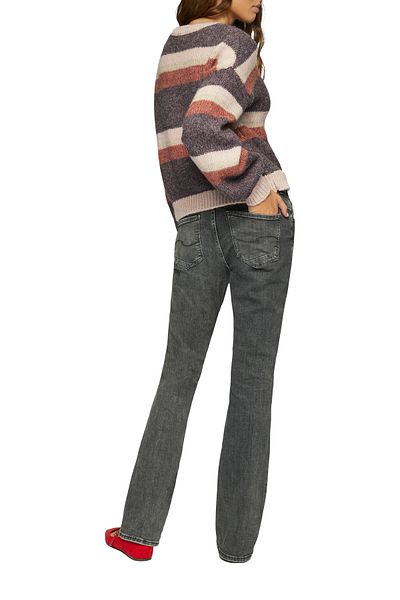 QS by s.Oliver Weicher Strickpullover – Rundhalsausschnitt, Streifen, mehrfarbig