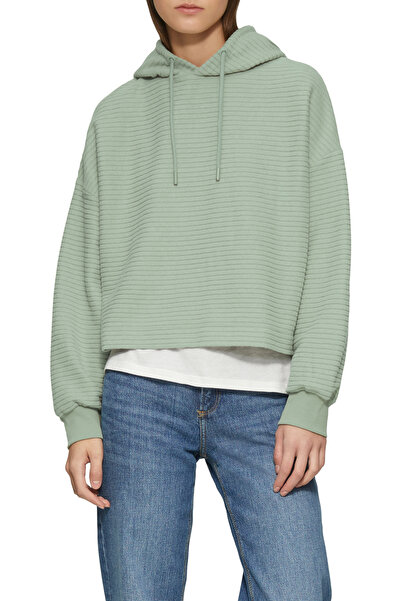 QS by s.Oliver Casual Hooded Soft Material Crew Neck Sweatshirt
