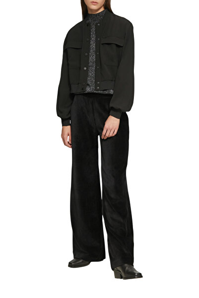 QS by s.Oliver Пуловер с ефект на блясък - буф ръкави