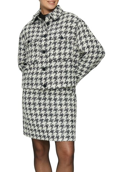 s.Oliver Bouclé-Jacke – Hemdkragen, geformtes Design